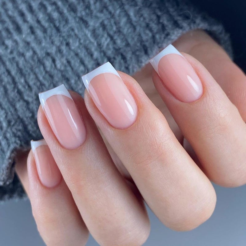 Vishine French Manicure French White Pale Pink Nail Gel 4Pcs Set, UV LED Gel Base Coat Top Coat Long-lasting Nail Gel Colors Starter Kit 4 Colors 8ml Set - Image 2
